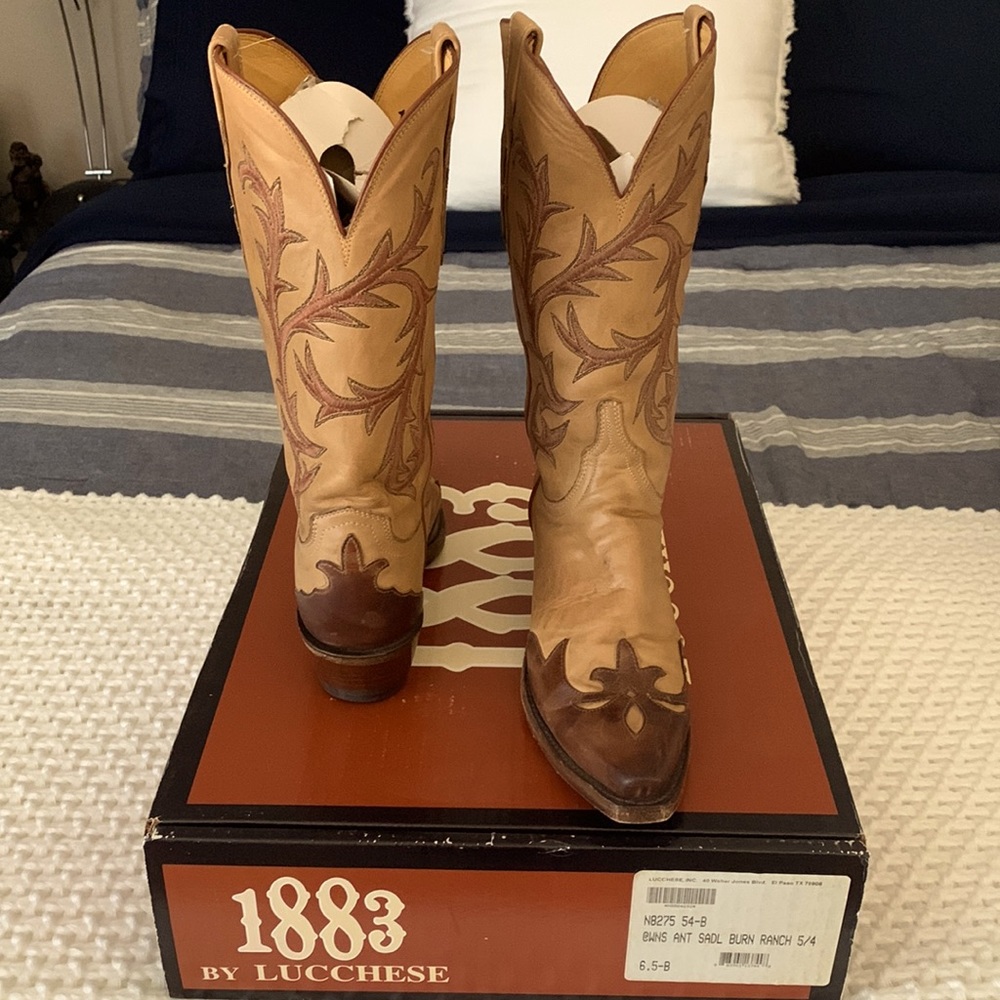 1883 by Lucchese saddle burn ranch 5/4 size 6.5